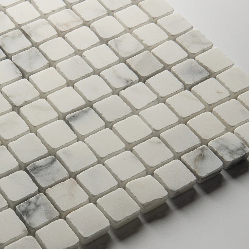 Roman Calacatta Gold Mosaic Honed 30 x 30cm Wall & Floor Tile - Marble - Cream & Beige