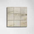 Roman Calacatta Gold Squares Tumbled 10 x 10cm Wall & Floor Tile