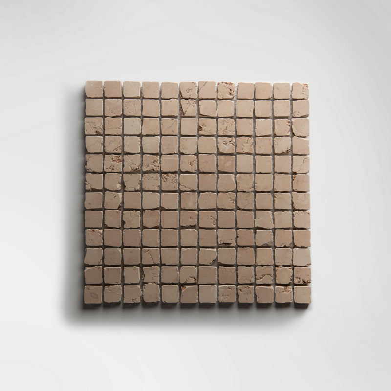 Roman Rosa Perlino Mosaic Honed 30 x 30cm Wall & Floor Tile - Marble - Red