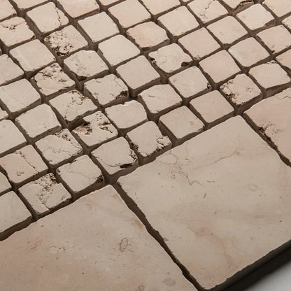 Roman Rosa Perlino Squares Tumbled 10 x 10cm Wall & Floor Tile