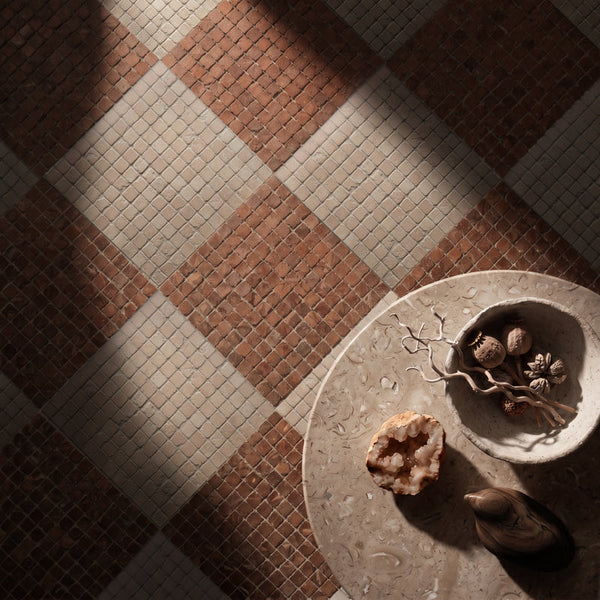 Rosso Verona Mosaic Honed 30 x 30cm Wall & Floor Tile