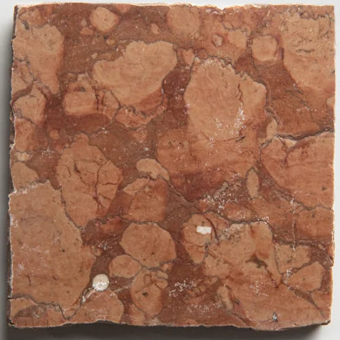 Roman Rosso Verona Squares Tumbled 10 x 10cm Wall & Floor Tile - Marble - Red