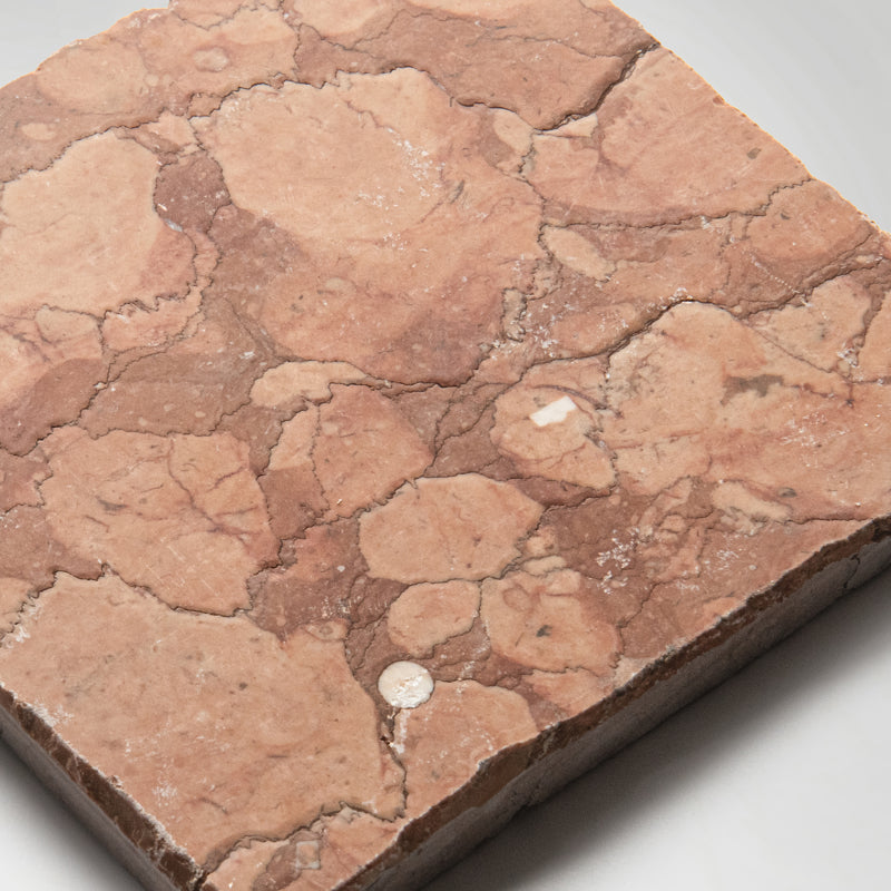 Roman Rosso Verona Squares Tumbled 10 x 10cm Wall & Floor Tile - Marble - Red