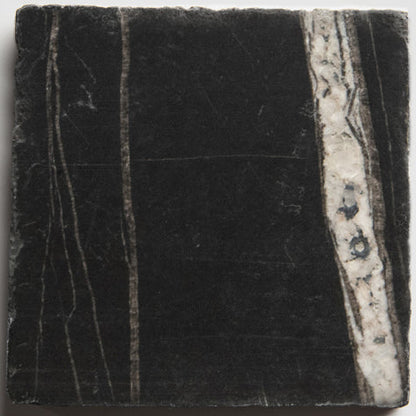 Roman Sahara Noir Squares Tumbled Marble 10 x 10cm Wall & Floor Tile - thumbnail 7