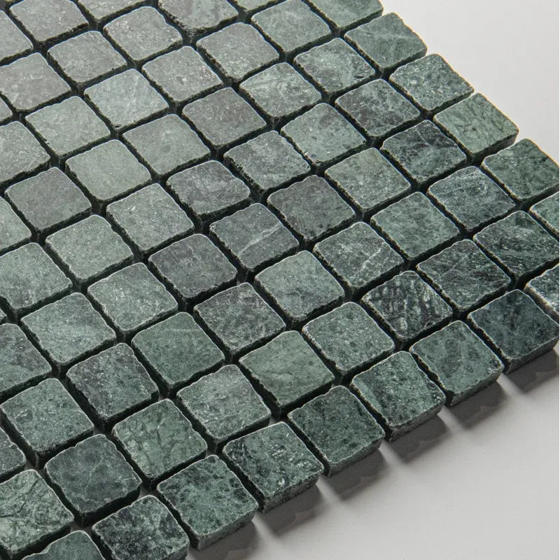 Roman Verde Guatemala Mosaic Honed 30 x 30cm Wall & Floor Tile - Marble - Green