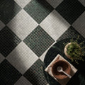 Roman Verde Guatemala Mosaic Honed 30 x 30cm Wall & Floor Tile in a room setting