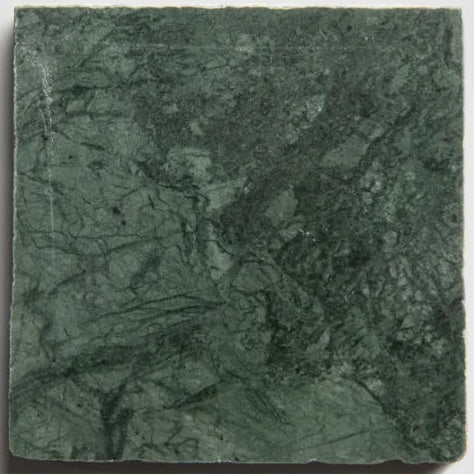 Roman Verde Guatemala Squares Tumbled 10 x 10cm Wall & Floor Tile - Marble - Green