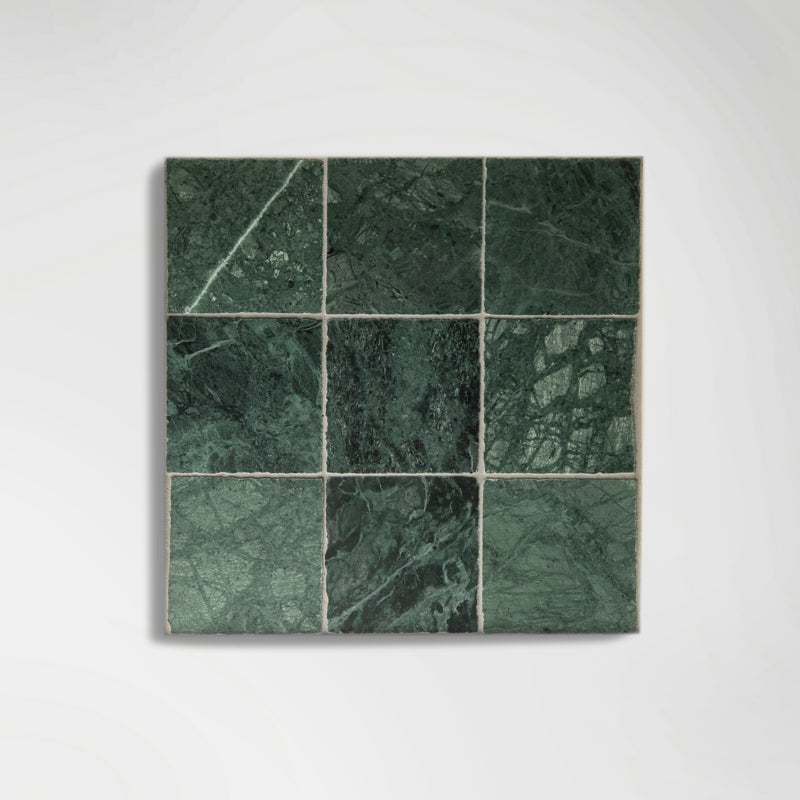 Roman Verde Guatemala Squares Tumbled 10 x 10cm Wall & Floor Tile