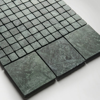Roman Verde Guatemala Squares Tumbled 10 x 10cm Wall & Floor Tile