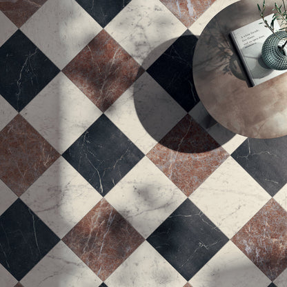 Rosso Matt 30 x 30cm Wall & Floor Tile in a room setting