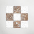Rosso And Carrara Chequer Matt 30 x 30cm Wall & Floor Tile