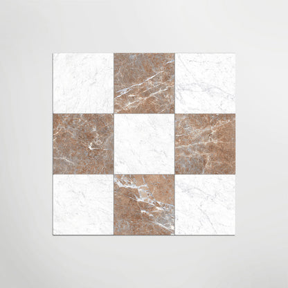 Rosso And Carrara Chequer Matt 30 x 30cm Wall & Floor Tile