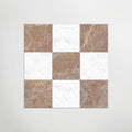 Rosso And Carrara Chequer Matt 30 x 30cm Wall & Floor Tile in a room setting