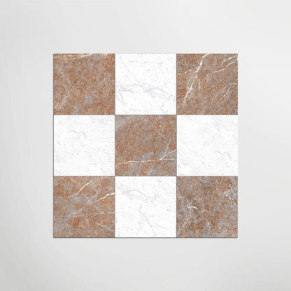 Rosso And Carrara Chequer Matt 30 x 30cm Wall & Floor Tile in a room setting