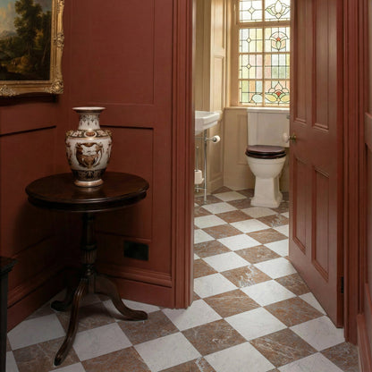 Rosso And Carrara Chequer Matt 30 x 30cm Wall & Floor Tile