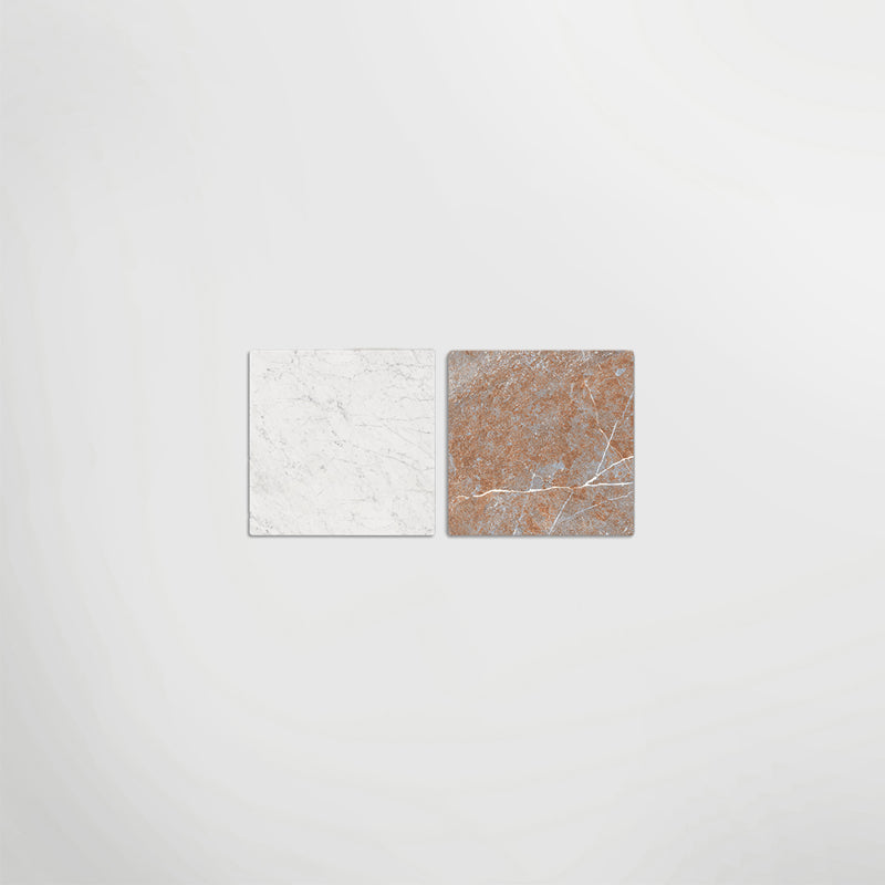 Rosso And Carrara Chequer Matt 30 x 30cm Wall & Floor Tile