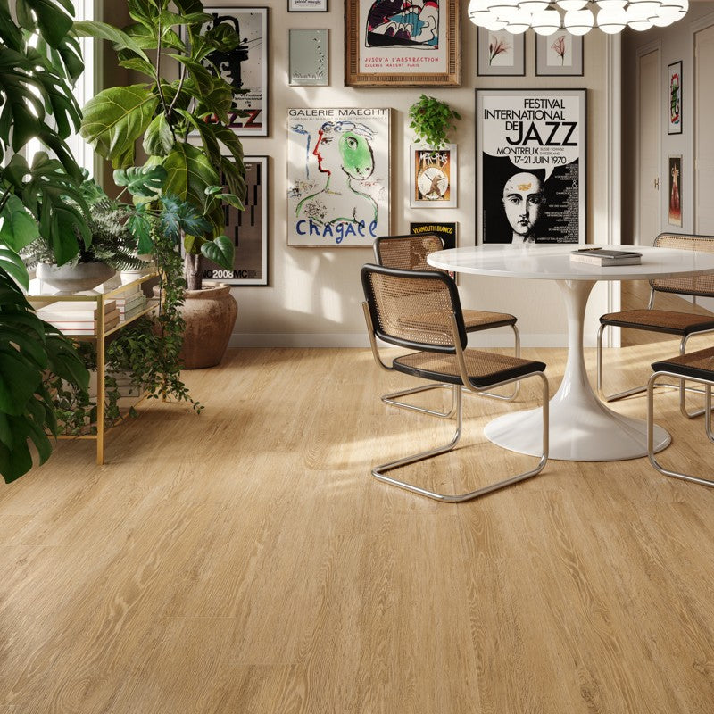 Saint Wood Natural Matt 180 x 30cm Wall & Floor Tile in a room setting