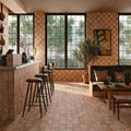 Terra Natural Matt 22.3 x 22.3cm Wall & Floor Tile in a room setting