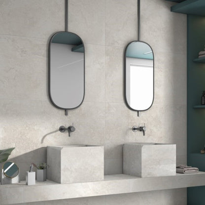 Tivoli Crosscut Bianco Matt 120 x 60cm Wall & Floor Tile in a room setting