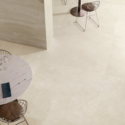 Tivoli Navona Ivory Matt 120 x 60cm Wall & Floor Tile in a room setting