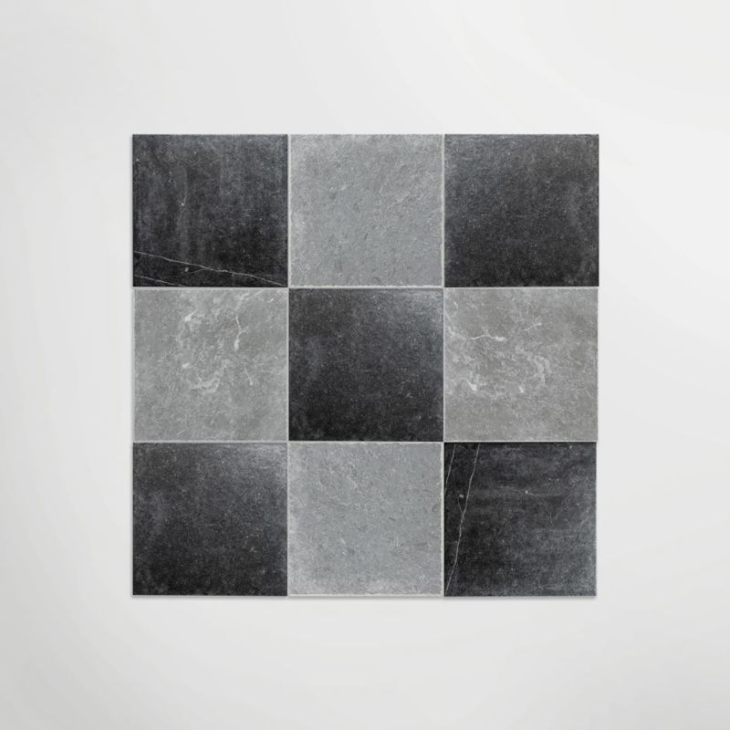 Venetian Porcelain Black Matt 20 x 20cm Wall & Floor Tile in a room setting