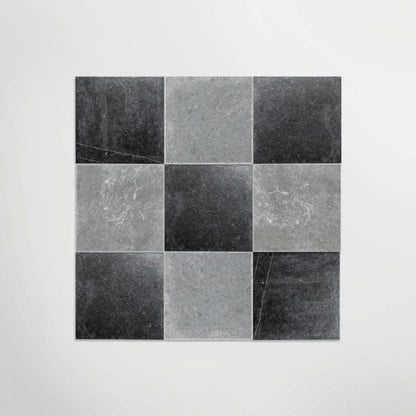 Venetian Porcelain Black Matt 20 x 20cm Wall & Floor Tile in a room setting