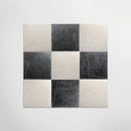 Venetian Black And White Chequer Matt 20 x 20cm Wall & Floor Tile in a room setting