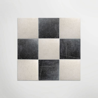 Venetian Porcelain White Matt 20 x 20cm Wall & Floor Tile in a room setting