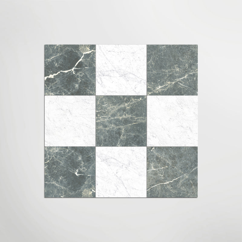 Verde And Carrara Chequer Matt 30 x 30cm Wall & Floor Tile in a room setting