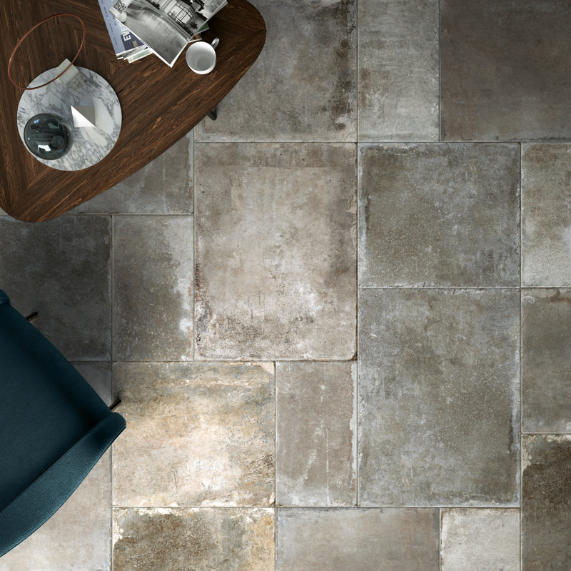 Villasse Ash Matt 60 x 60cm Wall & Floor Tile in a room setting
