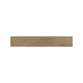Chestnut brown wood effect plank tiles laid across a kitchen floor, Fired Earth Lyndhurst