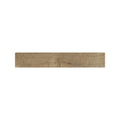 Close detail of knots and grain texture on Lyndhurst Chestnut wood effect porcelain plank
