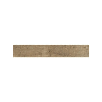 Close detail of knots and grain texture on Lyndhurst Chestnut wood effect porcelain plank