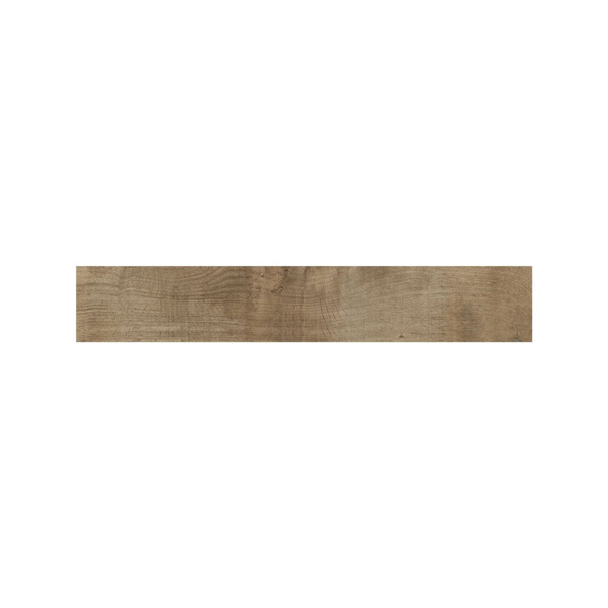 Lyndhurst Chestnut porcelain plank flooring shown with underfloor heating in a bathroom
