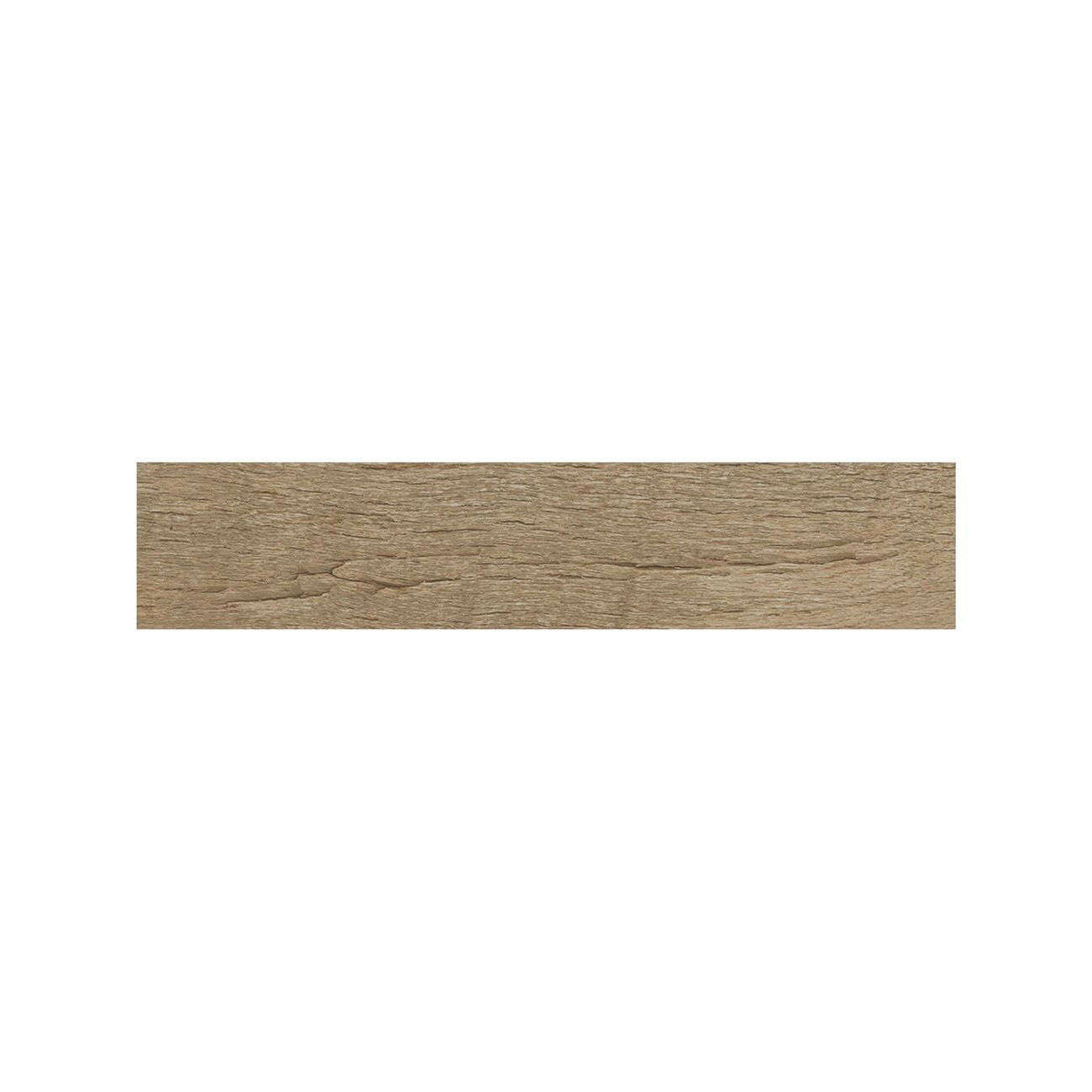 Close detail of grain and knots on a Lyndhurst Chestnut parquet porcelain block