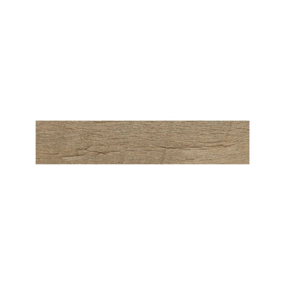 Close detail of grain and knots on a Lyndhurst Chestnut parquet porcelain block