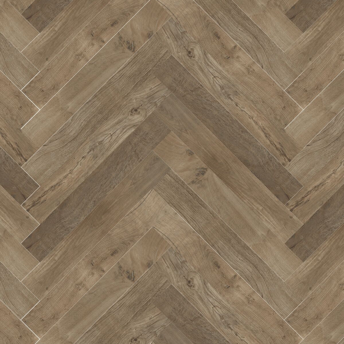 Lyndhurst Chestnut Herringbone Wood Effect Porcelain Tile 10 x 70cm