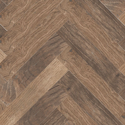 Lyndhurst Walnut Parquet Wood Effect Porcelain Tile 5.3 x 30cm