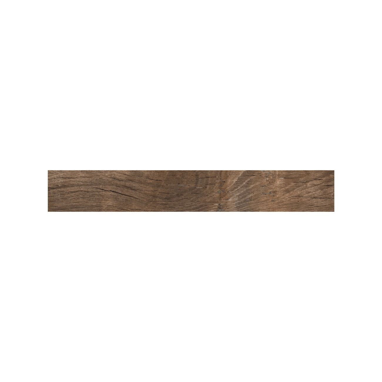 Deep brown Lyndhurst Walnut herringbone wood effect tiles in a living space roomset