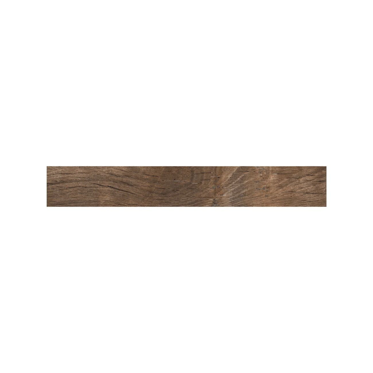 Deep brown Lyndhurst Walnut herringbone wood effect tiles in a living space roomset