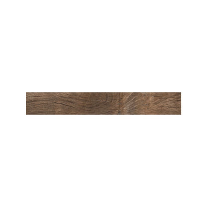 Deep brown Lyndhurst Walnut herringbone wood effect tiles in a living space roomset