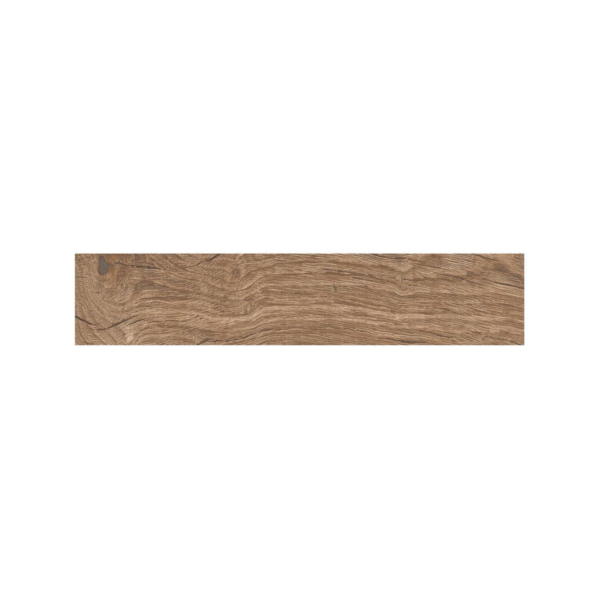 Lyndhurst Walnut parquet wood effect porcelain tile 5.3 x 30cm in deep brown
