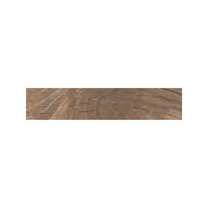 Deep brown Lyndhurst Walnut parquet wood effect tiles in a living space roomset