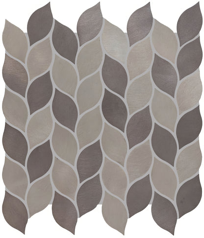 Leaf Aluminium Mosaic Beige Mix - Hyperion Tiles