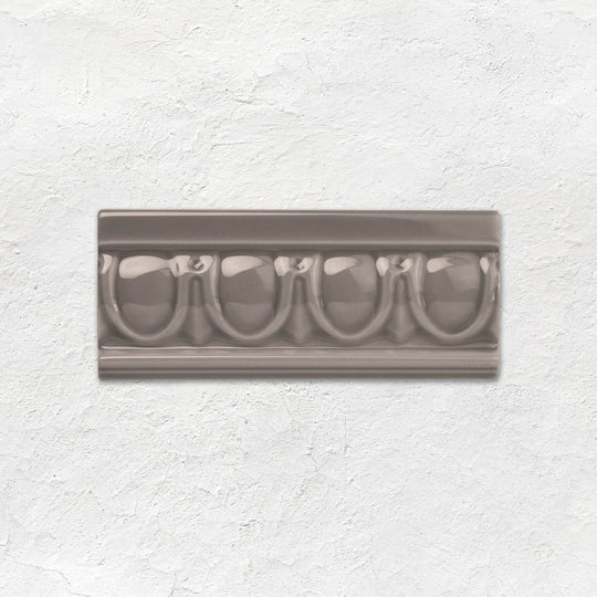 London Stone Egg & Dart Moulding Ceramic Wall Tile 152x65mm - Gloss