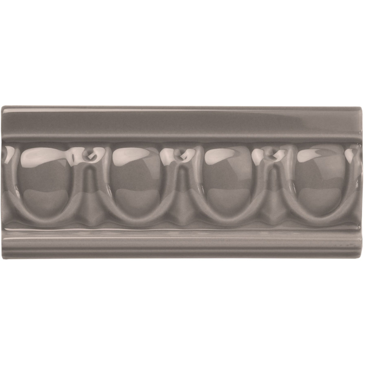 London Stone Egg & Dart Moulding Ceramic Wall Tile 152x65mm - Gloss