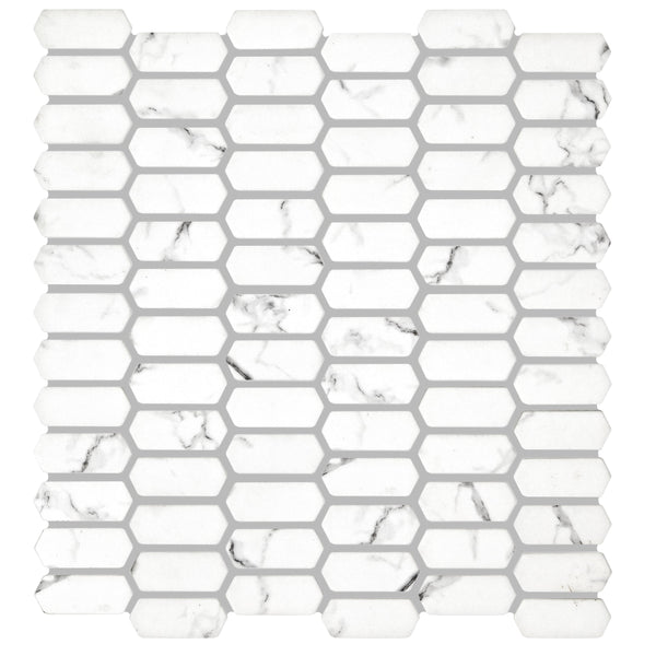 Picket White Mosaic Wall Tile