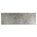 Metallic Vitreum Argentum rectangle silver glass tile with silver metallic textured scratched surface finish