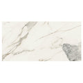 Milos alabaster marble effect tile 60 x 120cm with white marble, elegant gray veining, and subtle gold accents