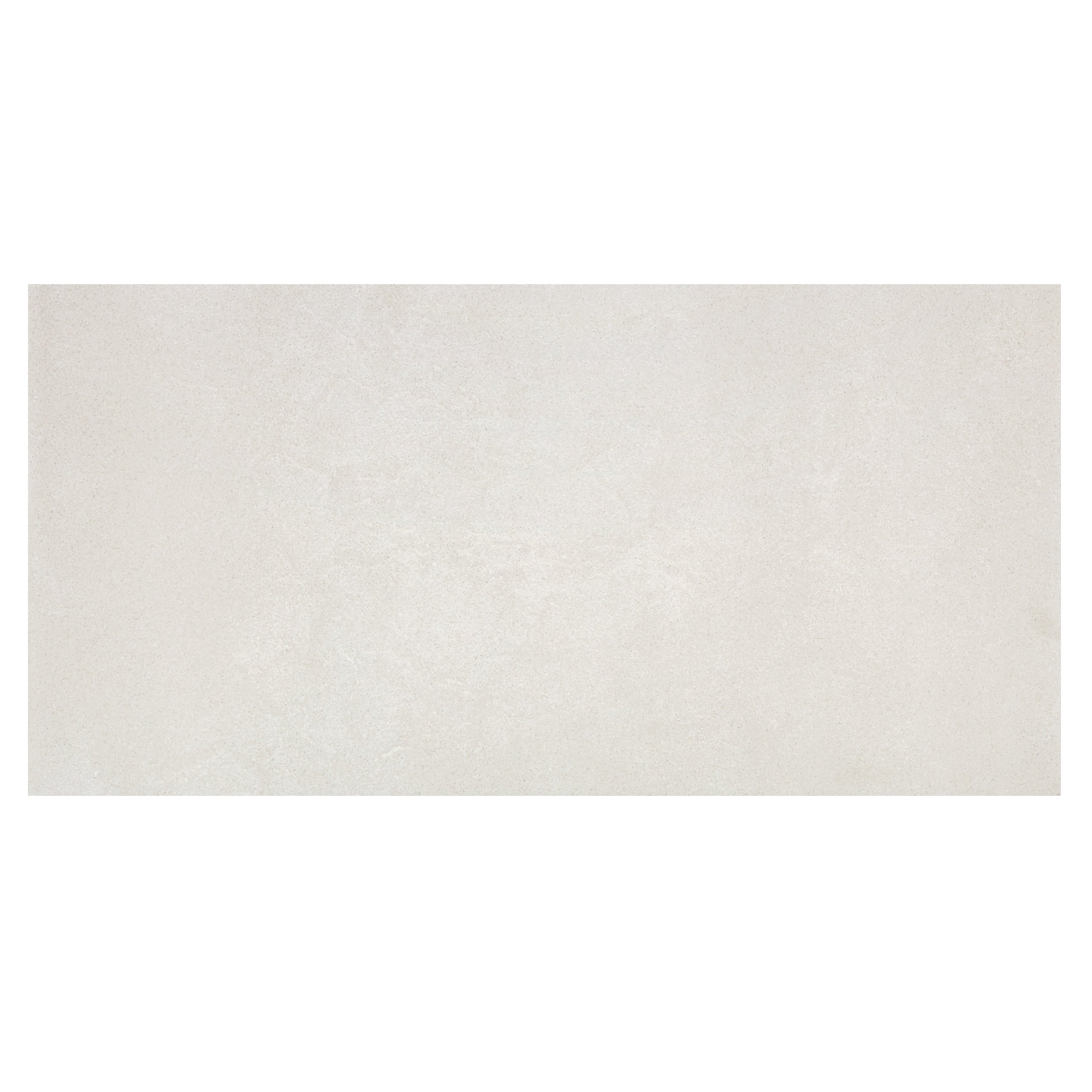 Cream-colored moderna white porcelain rectangular tile with subtle textured surface measuring 60 by 30 cm